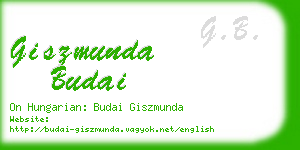 giszmunda budai business card